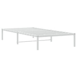 Metal Bed Frame without Mattress White 107x203cm 373669