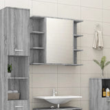 Bathroom Mirror Cabinet Grey Sonoma 80x20.5x64cm Engineered Wood 815523