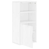 Side Cabinet ODDA White 40x24x79 cm Solid Wood Pine 4103596