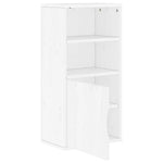 ZNTS Side Cabinet ODDA White 40x24x79 cm Solid Wood Pine 4103596