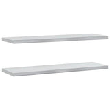 Wall Shelves 2 pcs 100x30x3 cm Silver Stainless Steel 30279