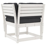 Garden Sofa White Solid pine wood, Polyester Standard Modular 844685