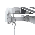 ZNTS Manual Retractable Awning with LED Anthracite&White 600x300 cm 3215790