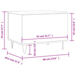 ZNTS Coffee Table Concrete Grey 60x44.5x45 cm Engineered Wood 830952