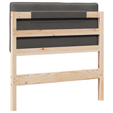 Upholstered Headboard Brown and Dark Grey 75 cm Solid Pine Wood 880209