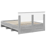 Bed Frame Grey Sonoma 140 x 200 cm Engineered Wood 3408849