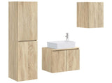 Bathroom Furniture Set 3 pcs Sonoma Oak 33 x 34.5 x 160 cm 3406075