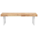 Basin Shelf Wall Mounted Steel and Solid Wood Acacia 3302808