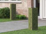 Solar LED Pathway Light 2 pcs Olive Green Cold Rolled Steel 879775