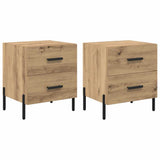Bedside Cabinet with Drawer 2 pcs Artisan Oak 40 x 35 x 47.5 cm 882027