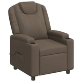Recliner Massage Chair Grey 75 x 95 x 106 cm Fabric 42051150