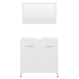 Bathroom Furniture Set White Engineered Wood 802579