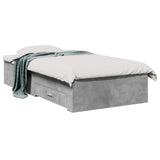 Bed Frame with Storage Concrete Grey 80 x 200 cm 3429530