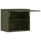 Wall Cabinet for Garage with Gas-lift Door Olive green 883271