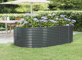 Garden Raised Bed Galvanised Steel 175x100x68 cm Anthracite 319061