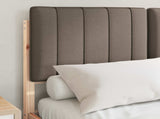 Bed Frame with Upholstered Headboard Taupe 120 x 190 cm 878067