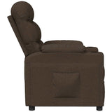 Recliner Chair Dark Brown Fabric 348075