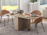 Folding Dining Table, Drop Leaf Table for Small Spaces with 2-tier Shelves, Small Kitchen Table with T3398P328154
