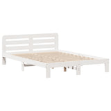 Bed Frame without Mattress White 140x200 cm Solid Wood Pine 3309924