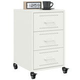 Bedside Cabinet White 36x39x59 cm Steel 846733
