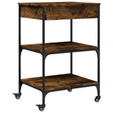 Kitchen Trolley Smoked Oak 60x48x89.5 cm Engineered Wood 842373