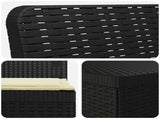 3-Seater Garden Sofa with Cushions Rattan Look PP Anthracite 3443818