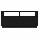 Coffee Table with LED Lights Black Oak 90x49x40 cm 862254