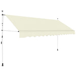 ZNTS Manual Retractable Awning 400 cm Cream 143698