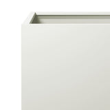 Garden Planters 2 pcs White 40x40x40 cm Steel 851202