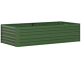 Raised Beds for Garden, Galvanised Steel Outdoor Planters with Multi-reinforced Rods, 180 x 90 x 59 T3398P315948