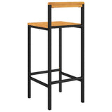 Bar Stools 2 pcs Black Poly Rattan and Solid Wood Acacia 362606