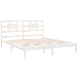 Bed Frame without Mattress White 180x200 cm Super King Solid Wood 3105681