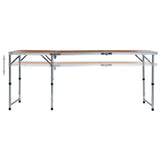 48174 Foldable Camping Table Aluminium 180x60 cm