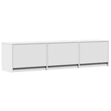 TV Cabinet with LED White 165 x 34 x 40 cm Engineered Wood 8006547
