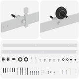 Sliding Door Hardware Kit 200 cm Steel White 42055684