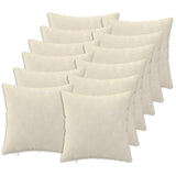 Cushion Cover 12 pcs HEERLEN Cream 45 x 45 cm Microfiber Fleece 910476