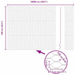 Hexagon Fence Grey 1 x 100 m Steel 42005608
