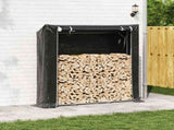 Firewood Rack with Rain Cover 200x40x200 cm Galvanised Steel 4104956