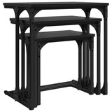 Nesting Coffee Table 3 pcs Black oak Engineered wood 883533