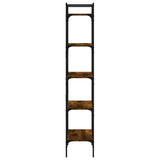 Bookcase 5-Tier Smoked Oak 56x31.5x174 cm Engineered Wood 833345