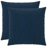Cushion with Pillow HEERLEN 2 pcs Blue Microfiber Fleece 928574