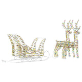 Reindeer Pull Sleigh Warm White 30 x 12 x 54.5 cm PET 42018970