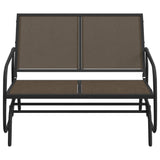Garden Glider Bench Brown120.5x76x86.5 cm Textilene&Steel 362709