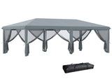 3 x 6m Pop Up Gazebo, Outdoor Canopy Shelter, Marquee Party Wedding Tent with 6 Mesh Walls and Carry T3398P325137
