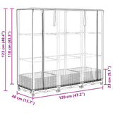 ZNTS Raised Bed with Greenhouse Cover Rattan Look 120x40x123 cm 4015839