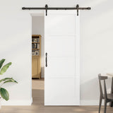 Sliding Door ORKDAL 78 x 211 cm Engineered Wood White and Black 3450303