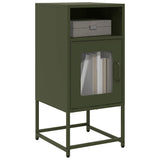 ZNTS Bedside Cabinet Olive Green 36x39x78 cm Cold-rolled Steel 853414