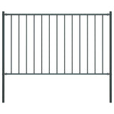 Fence Panel Woerden with Posts Steel 1.7x0.75 m Anthracite 145212
