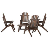 5 Piece Garden Lounge Set Solid Wood Spruce 3185520