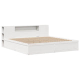 Bed Frame without Mattress White 180x200 cm Super King Solid Wood Pine 3323408